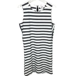 Vineyard Vines Sleeveless Striped Dress Black White Side Panel Stripe Medium